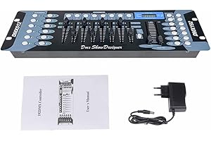 BENESSIT DMX 512 Controller Konsole, 192 Kanäle DJ Licht Controller Konsole MINI DMX-Controller DMX-Lichtpult für Party DJ Disco Moving Head Licht Bühnen Lampe Operator Ausrüstung (Dreifarbig)