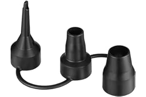 OBEST Boquilla Inflador Eléctrica Intercambiable, 3PCS Tamaño Diferente Adaptador Hinchador Eléctric, Genérico Accesorios Cabezal Bomba Aire para Paddle Kayak Piscina Colchones Inflables Negro