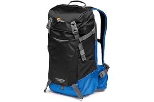 Lowepro PhotoSport BP 15L AW III, Mochila Tactica para Cámara Sin Espejo, Acceso Lateral, Inserto Extraíble, Sistema de Correa para Accesorio, Compatible con Sony α6000, Azul y Negro