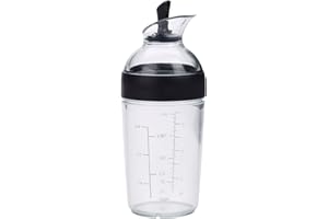 OXO Good Grips – Shaker à vinaigrette compact - Shaker pour sauce salade - Bouteille transparente - noir