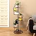 Produktbild JXXQD Retro- Eisen-und Fester hölzerner mehrschichtiger Boden-Blumen-Topf-Stand für Balkon-Wohnzimmer-Treppen-Eckregal kann 8 Blumentöpfe unterbringen (größe : 40 * 19 * 120cm)