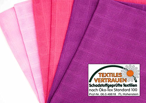divata Mini-Mulltücher/Mullwaschlappen – 6er Set Beere 37×37 – kleine farbige Spucktücher aus 100% Baumwolle, Oeko-Tex-Zertifiziert - 2