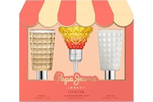 Pepe Jeans Cocktail Edition For Her Estuche Regalo Perfumes de Mujer Pack de 3 Piezas Eau de Toilette 30ml, Body Lotion 50ml y Shower Gel 50ml Set Fragancia Floral, Afrutada y Tropical