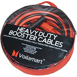 Voilamart Câbles solides de démarrage de batterie de voiture à essence et diesel de 6 m - 1 200 A / 2 000 / 3 000 A pour voiture, van, camion