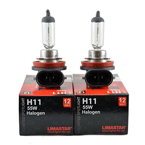 2 x H11 12 V 55 W Bombilla incandescente halógena Bombilla Bombilla Color Blanco con Socket Pgj19 - 2 Cool Blue Original Lima Star nuevo VKD Lima 8