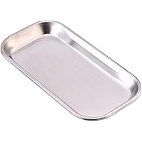 Edelstahl Serviertablett 23x13 cm – Poliertes Tablett/Tabletts für Gastronomie & Haushalt – auch als Essens-Platte…
