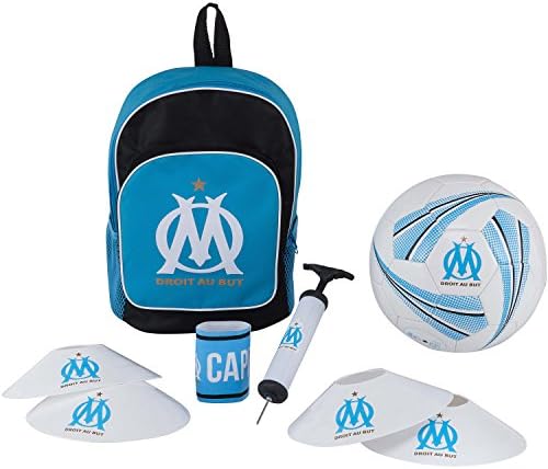 Olympique de Marseille Official Collection Football Kit - Bag + Ball + Pump + Armband + Cones
