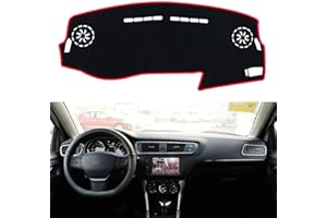 SJZT Auto Armaturenbrett Abdeckung für Citroen C3-XR C3 2013 2014 2015 2016 2017 2018, Center Konsole Armaturenbrett Matte Sonnenschutz Rutschfeste Innen Styling Zubehör