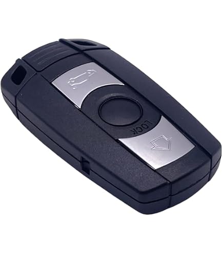 Kwak's Custodia Chiave ABS Per BMW Serie 5, 7, X1, X3, X5, X6 - Forata Con Portachiavi In Pelle Rossa