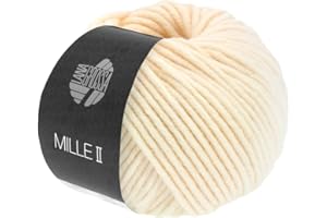 ‎LANA GROSSA LANA GROSSA Mille II | Strapazierfähiges Mischgarn mit Merinowolle, waschmaschinenfest | Handstrickgarn aus 50% Schurwolle & 50% Acryl | 50g Wolle zum Stricken & Häkeln | 55m Garn FB149
