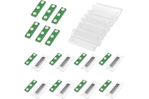 GENERIC HAOMEEDUO 20 Stück Magnetisch Namensschilder Magnet Namensschild Halter mit 3-Punkt Selbstklebend Magnetschilde Magnet Schilder Ausweishalter für Kleidung Ausweishüllen Beschriften Fliegengitter
