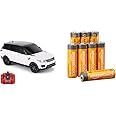 CMJ RC Cars TM Range Rover Sport Remote Control Car 1:24 scale with Working LED Lights, Radio Controlled Supercar & Amazon Basics AA 1.5 Volt Performance Alkaline Batteries - Pack of 8