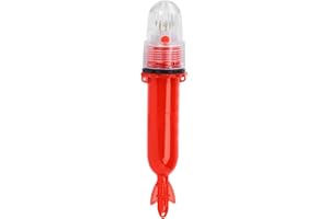 TIIYEE Safety Beacon Light, Emergency Hazard Warning Flashing Lighting Bar Electronic Visual Distress Signal Kit Bait Lure Lamp Fish Tools Direct Replacement for Kayak Yacht Pontoon(red)