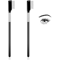Wimpernkamm Aus Metall – 2 Stück Mit Abdeckung Zum Trennen & Entklumpen Von Mascara