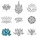 Tattify Assorted Lotus Flower Temporary Tattoos - Body, Mind and Spirit (Set of 18)