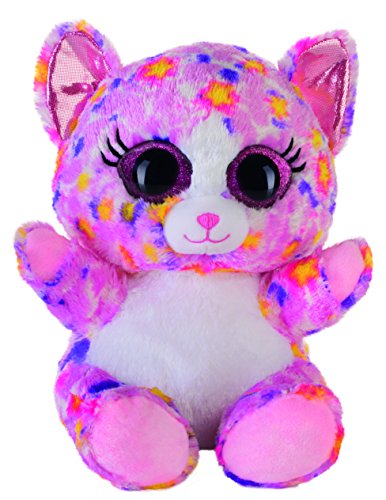 Heinrich Bauer 14246 - Blickfänger lashy Gatto Peluche, Glitter, 20 cm, Rosa/Bunt