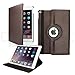 Produktbild Apple iPad Air Leder Smart Ständer 360 Rotate Case Cover Beutel (braun)