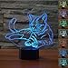 Produktbild 3D katze tier Nachtlampe 7 Farben ändern Touch Control LED Schreibtisch Tisch Nachtlicht mit bunten USB Powered für Kinder Kinder Familie Ferienhaus Dekoration Valentinstag Geschenk