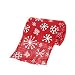 Produktbild PIXNOR 3M 10CM Schneeflocke Stil Jute Handwerk Band für DIY Handwerk Home Hochzeit Weihnachtsdekoration (rot + weiß)