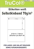 2.000 Etiketten 210 x 148 mm selbstklebend auf DIN A4 Bögen...