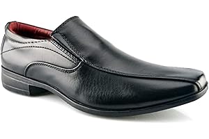 JCB Mens New Office Work Back To School Slip On Twin Gusset Formal Shoes Size 7-14 - Black - UK