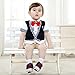 Wawoo®Fashion Gentleman Baby Boys Outfits Clothing 3pcs Cotton Short Sleeve Shirt Waistcoat Short Pants Children's Summer Clothes