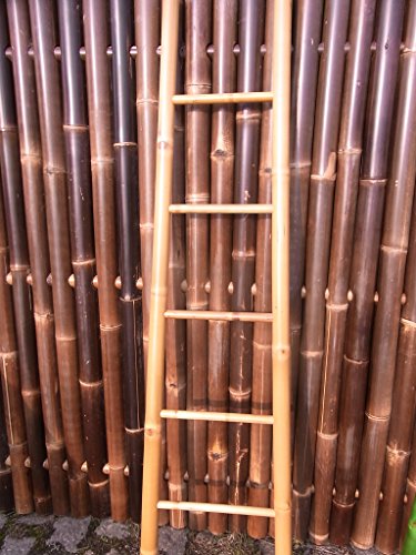 Bambusleiter Leiter Handtuchhalter Bambus 180 cm x 48 / 34 cm natur - 5