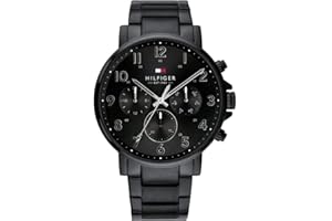 Tommy Hilfiger Mężczyźni Dressed Up Zegarek, Czarny, Ø 46 mm