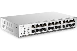 Zyxel Nätverksomkopplare med 24 portar | Gigabit Unmanaged Plus | Slim | 24x GbE-portar | VLAN