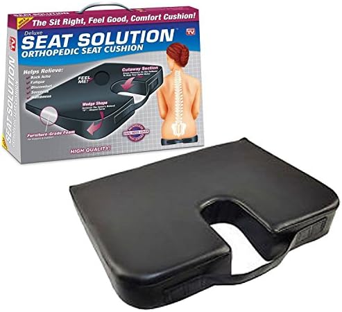 iMustbuyDeluxe Seat Solution Orthopedic Seat Cushion Wedge Tailbone Pillow Coccyx Spine Support Footrest