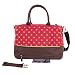 Landuo Women's Diaper Nappy Bag Dots Tote Size M Red
