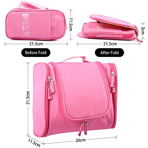 iRegro Wasserdicht Große multifunktionale Kulturtasche, Kosmetiktasche, Premium Kulturbeutel, Kulturbeutel Dusch-Tasche für Reisen, Pflegeprodukte, Makeup usw. - 5