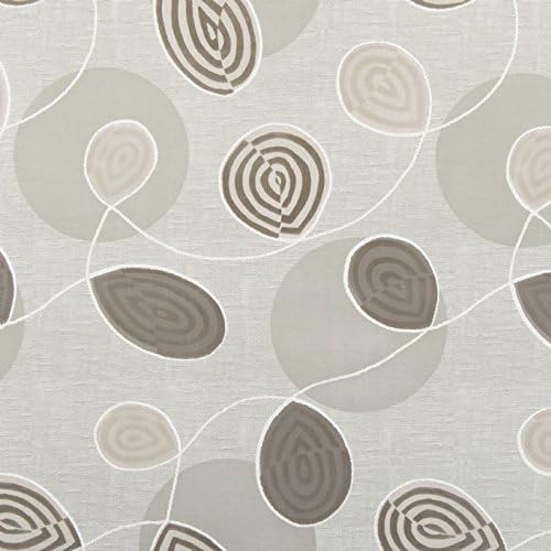 Beige &amp; Brown Floral Swirl PVC Wipe Clean Tablecloth Square - 140cm x140cm / 55" x 55"