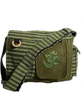 Kunst und Magie Damen OM Hippie Handtasche Goa Tasche mit Schulterriemen