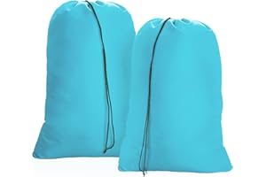OTraki 2 Pièces Sac à Linge Sale Grand, 60x80cm Sac Linge Sale Voyage Pliable Sac de Rangement Cordon Sacoche à Linge Indéchirables Laundry Bag pour Jouets Maison Dortoir Camping