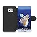 Produktbild Wolf Howling and Night Moon 3 Wolves in the Forest Illustration Ledertasche Hülle für Samsung Galaxy S6 Edge