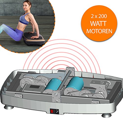 Vibrationsplatte Basic Duo – Schwarz-Gold / Schwarz-Rot Mobile Vibrationsplatte Functional Fitness - 3