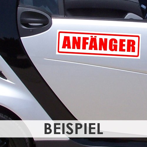 Magnetschild 30x8cm Fahranfänger. Bitte nicht aufregen für KFZ und Metalloberflächen - 4