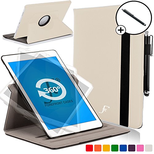 ForeFront Cases® Neue Leder Drehbar Hülle / Tasche / Case / Cover für Samsung Galaxy Tab S 10.5 T800 - Rundum-Geräteschutz und intelligente Auto-Sleep-Wake-Funktion mit 3-JAHRES-GARANTIE VON FOREFRONT CASES - inkl. Eingabestift