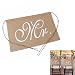 Produktbild Hrph New Mr. & Mrs. Burlap Stuhl Banner Set Stuhl Zeichen Garland Rustikale Hochzeit Dekoration