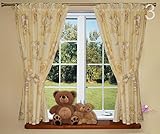 DECORATIVE BABY ROOM CURTAINS - In Matching Pattern for Baby Cot Bedding Set - On Ladders Yellow