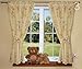 DECORATIVE BABY ROOM CURTAINS - In Matching Pattern for Baby Cot Bedding Set - On Ladders Yellow