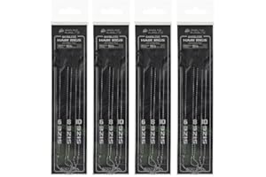 TFS Angling 24 x Hair Rigs Barbless hook size 6,8,10.Eight of each size.Carp fishing hair rigs.15lb Braid.Loop Tyer/Disgorger & Hair Stops included.