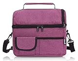 CERTIFICACIÓN DE LA FDA: El forro interior de PuTwo Bolsa Porta Alimentos Bolso Térmico con cremallera Porta Alimentos Bolsa Almuerzo Impermeable Térmico Bolsas portatil Térmicas Bolsa Bolsa Térmica Comida plegable Térmica Comida bandolera almuerzo está fabricado con papel de aluminio de primera calidad aprobado por la FDA (Administración de Alimentos y Medicamentos) certificado por SGS (Société Génerale de Surveillance Holding S.A.), la Bolsa aislante PuTwo es 100% segura