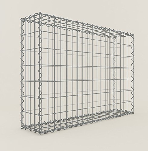 Gabiona | eckige Gabionenkörbe | befüllbare Steinkörbe | witterungsbeständiger Gitterkorb | ausgefallener Drahtkorb | made in Germany | 100 x 70 x 20 cm