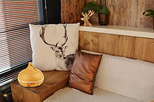 Aroma Diffuser mit 300 ml – Luftbefeuchter und Ultraschallvernebeler – Raumduft verbesserung für Wohnung, Büro, Yoga etc. Die Duftlampe für Aromatherapie und Luftbefeuchtung – My1St™ (300ml, Helles Holzdekor – UNI) - 4