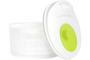 NNOVAT Plastic Large Salad Spinner Leaf Dryer Lettuce Veg Drainer Dressing HERB Water