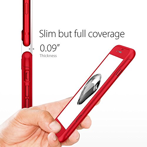 Spigen Funda iPhone 7 Plus Thin Fit 360 360 Grados Integral Para Ambas Caras y la pantalla de vidrio templado -Rojo reviews Spigen Funda iPhone 7 Plus Thin Fit 360 360 Grados Integral Para Ambas Caras y la pantalla de vidrio templado -Rojo