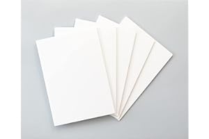 JP-JORPAY Cartón Pluma de 5 mm de Grosor-Foam-Papeleria Cartón-Carton Pluma- 5 Unidades (Blanco, A4 (29,7x21)