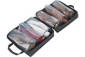 ‎WENKO WENKO Schuhtasche Deep Black - Schuhbeutel, Polyethylen-Vinylacetat, 36.5 x 36.5 x 14.5 cm, Schwarz